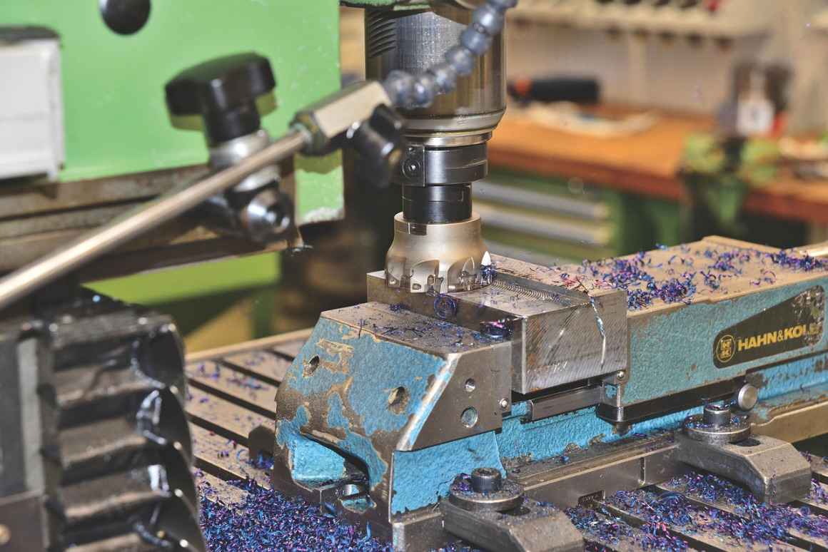 cnc machining close up